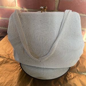 🔥VINTAGE🔥 White 🔥Elaborately Beaded Walborg Formal Evening Bag // Japan